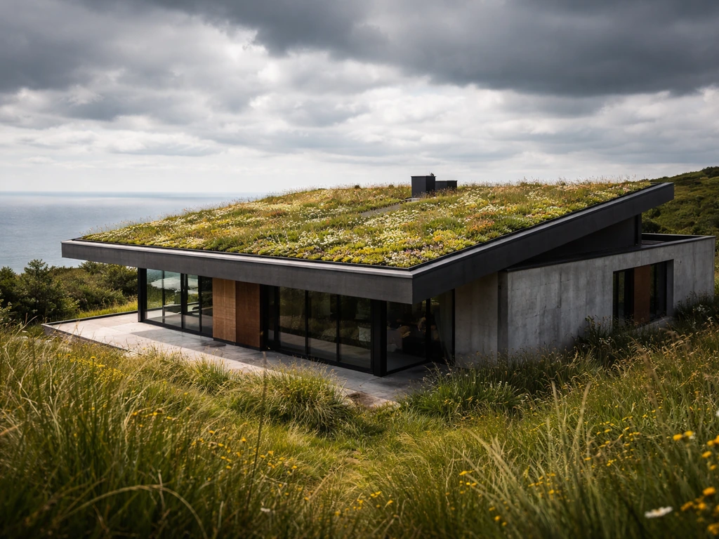 maison toit herbe islande