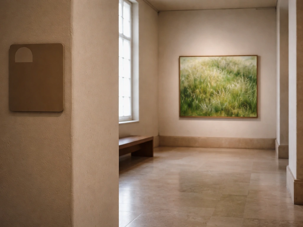 Vue intérieure au Musée d’Orsay, repère de salle menant vers une peinture, ambiance de visite calme.